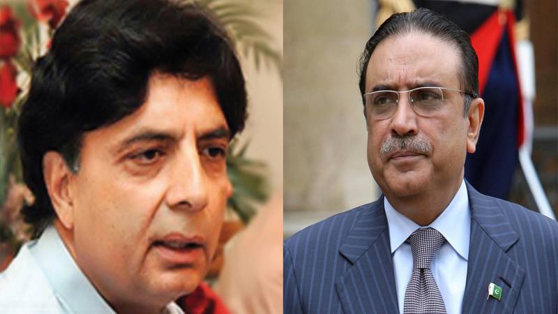 Interior Ministry denies Nisar contact with Zardari