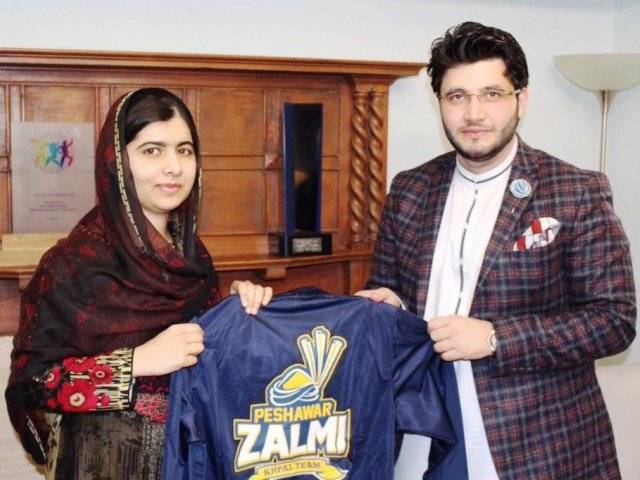 PSL: Malala supports Peshawar Zalmi