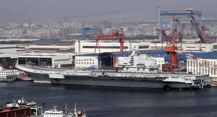Taiwan claims Chinese aircraft carrier passes south of island