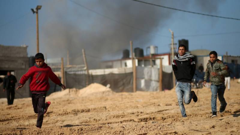 Three Palestinians injured as Israeli strikes target Gaza Strip