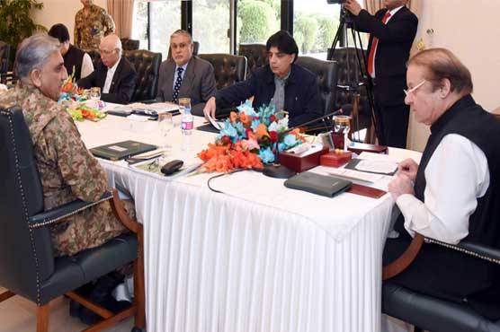 High profile meeting involving Pak Army Chief, DG ISI, interior Minister chaired by PM