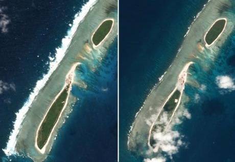 China starts construction on disputed South China Sea Island