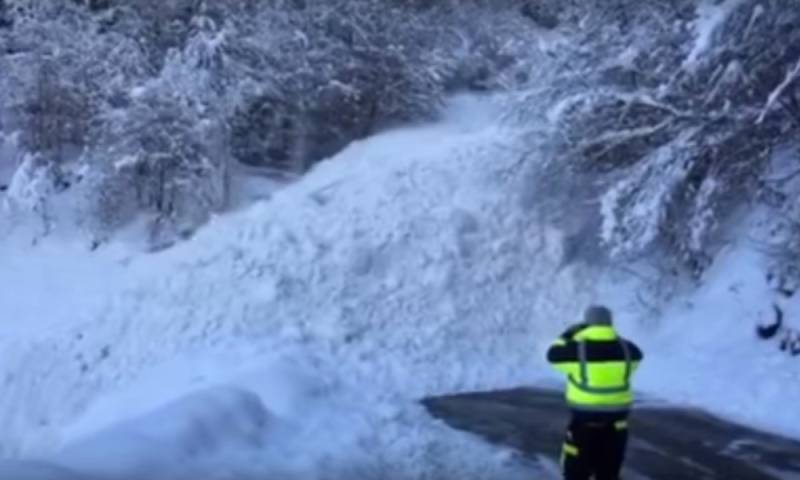 Avalanche hits school students in Japan
