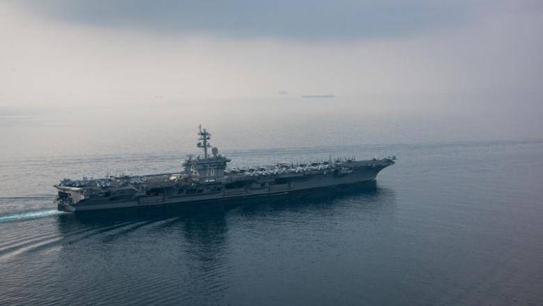 Japanese destroyers join U.S. carrier for drills