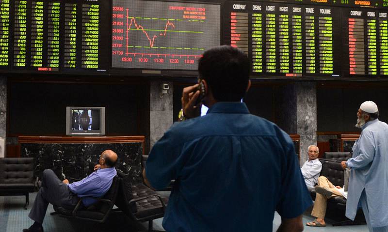 Bearish trend at PSX, KSE-100 index down by 611.48 points