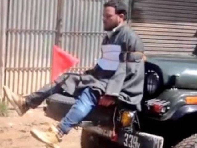 Indian officer who tied Kashmiri youth to jeep gets ‘clean chit’
