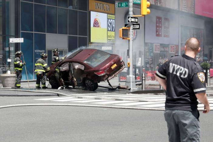 One dead, 22 injured as car slams into Times Square pedestrians