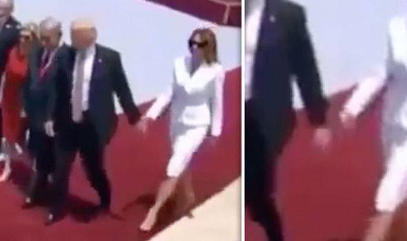 Watch: Melania bashes Trump as he tries to hold her hand 