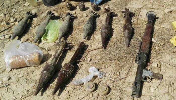 Arms, ammunition caches recovered from militant hideouts in Sui, Dera Bugti
