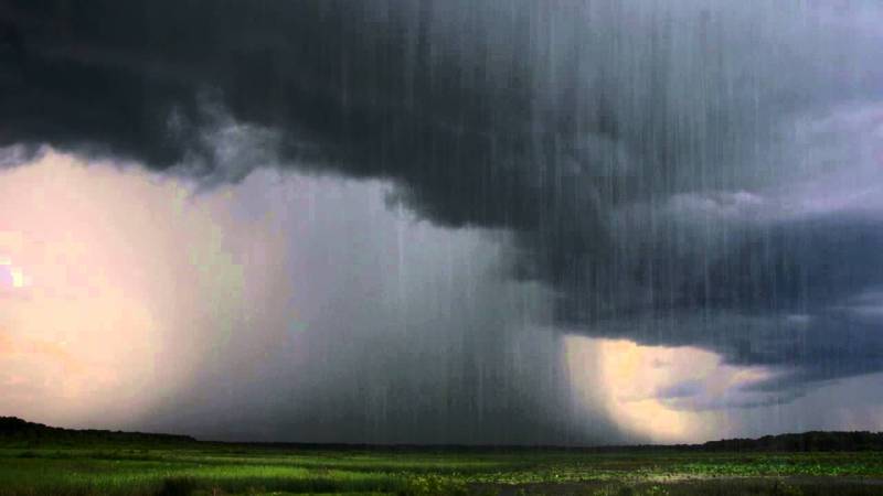 Heavy rain shower with thunderstorm expected