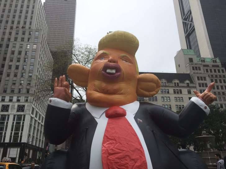 Look! Giant ‘Trump Rat’ erected near Trump Tower