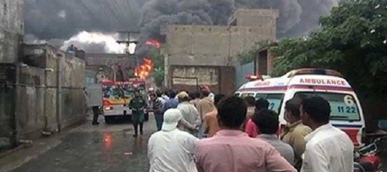 Gujranwala factory fire extinguished after 8 hours struggle