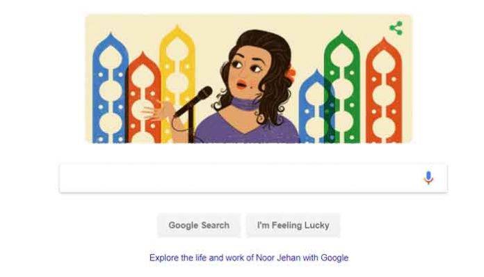 Google celebrates Noor Jahan’s 91st birthday with a doodle