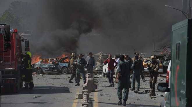 Suicide car bomb kills at least 12 Afghan police