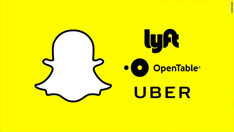 Book Uber rides through Snapchat  