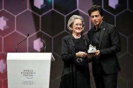 Bollywood king SRK receives award for human rights awareness at WEF