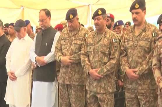 Funeral prayers of security personnel martyred in Swat suicide attack offered