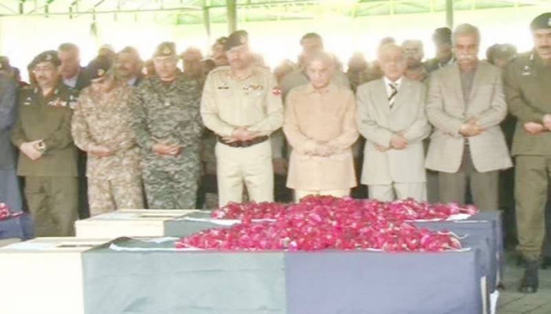 Funeral prayers of police officers martyred in Raiwind blast offered