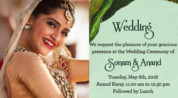 Look! Sonam, Anand’s wedding card is as elegant as them