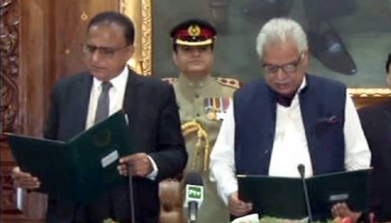 Justice (retd) Dost Muhammad Khan takes oath as caretaker KP CM
