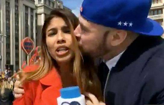 WATCH: Man kisses female journalist during live FIFA World Cup broadcast