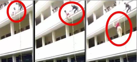 Watch: Girl student pushed to death during safety drill