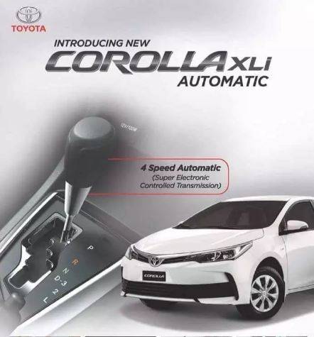 Corolla starts booking for Xli 4-speed auto transmission