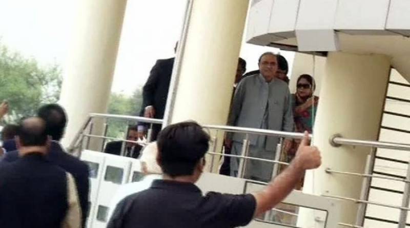 Fake accounts case: Zardari, Talpur appear before FIA