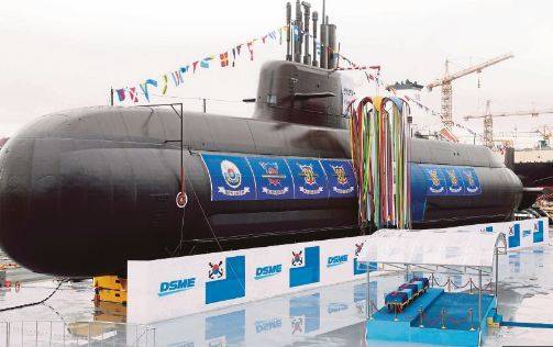 South Korea launches its first missile-capable submarine