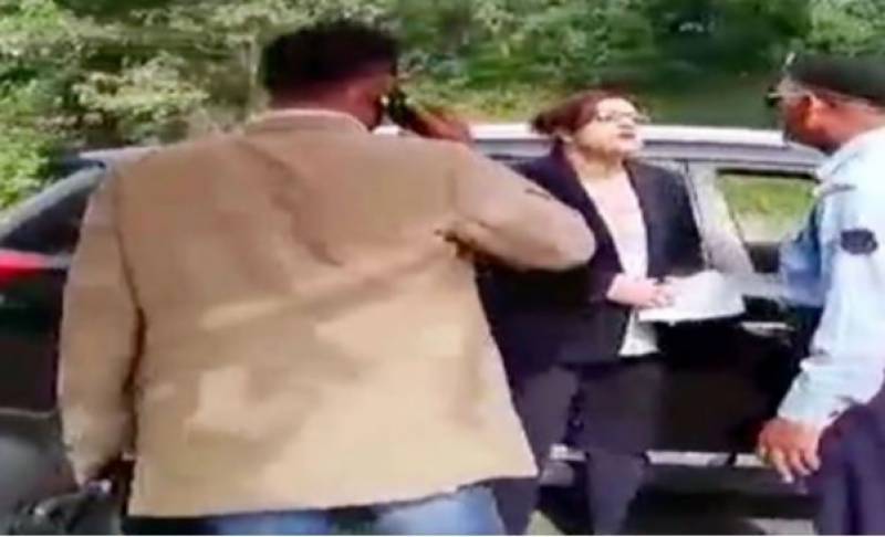 Video: Woman arrested for threatening police officials in diplomatic enclave