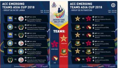 Pakistan, Sri Lanka to jointly host Emerging Teams Asia Cup 2018