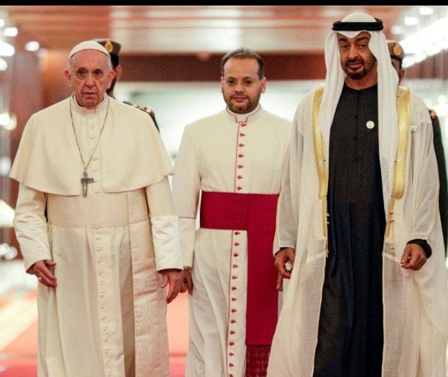 Pope Francis arrives in UAE for historic visit
