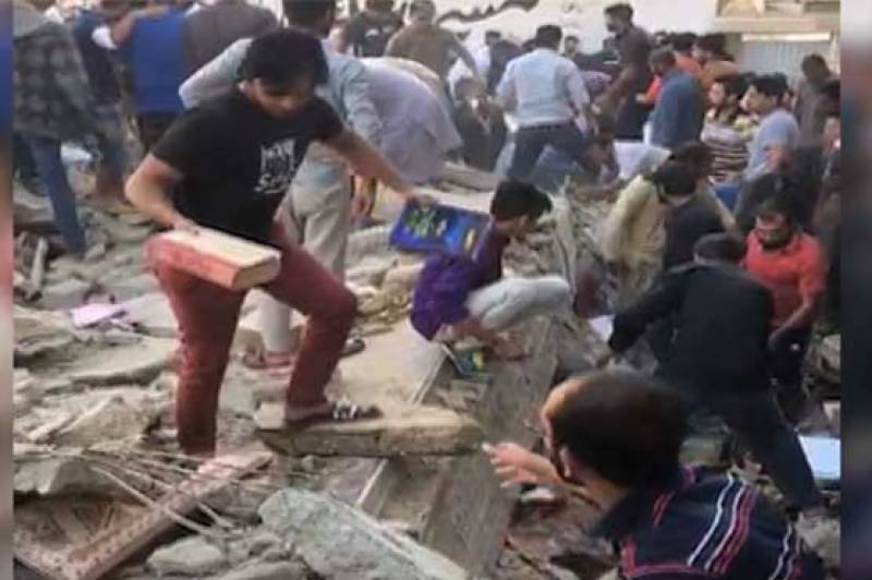 Two dead, several injured as building collapses in Karachi