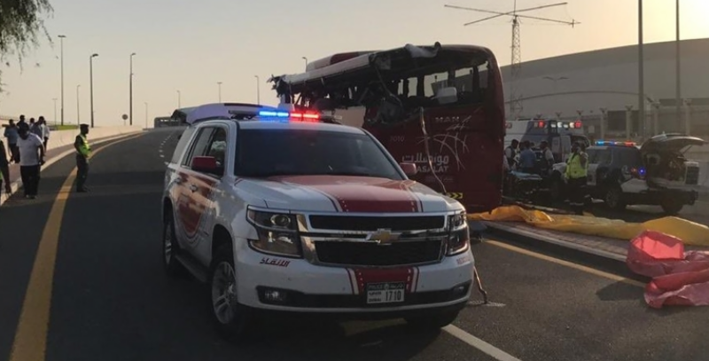 Dubai bus crash leaves at least 17 dead