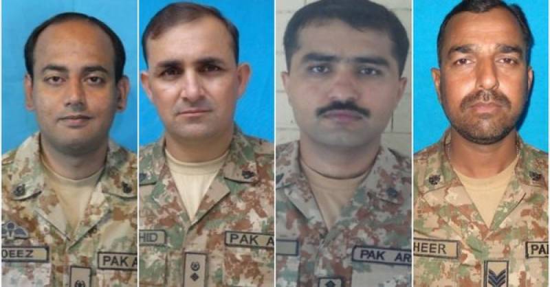 Three army officers, one soldier martyred in North Waziristan IED blast