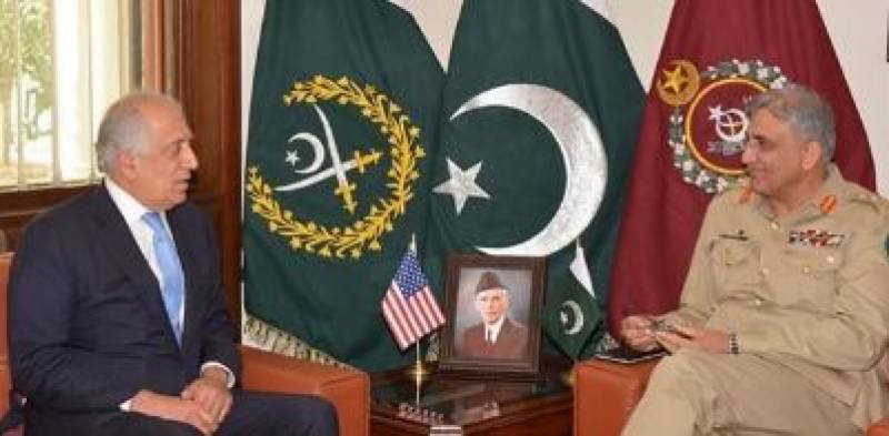 COAS Gen Bajwa, US envoy Khalilzad discuss ongoing Afghan peace process
