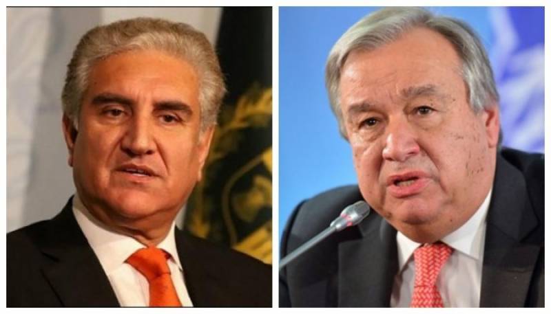 FM Qureshi, UN chief discuss Afghanistan situation