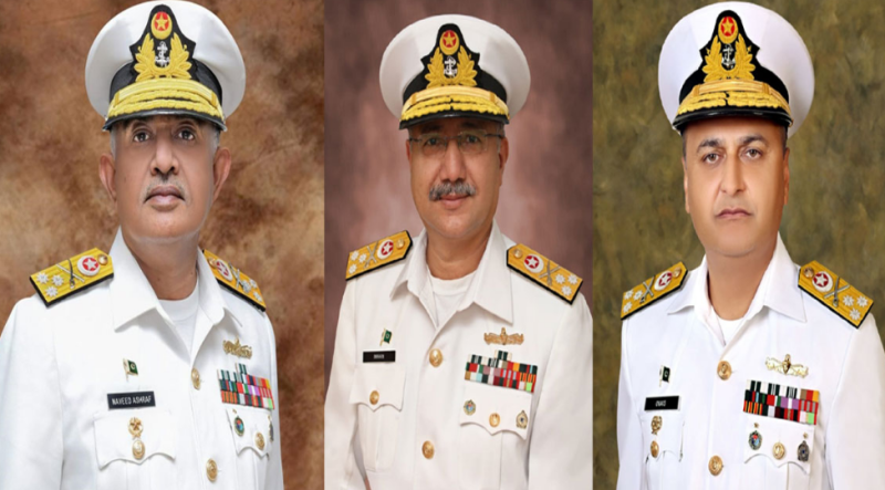 Three Rear Admirals of Pakistan Navy promoted to Vice Admiral rank