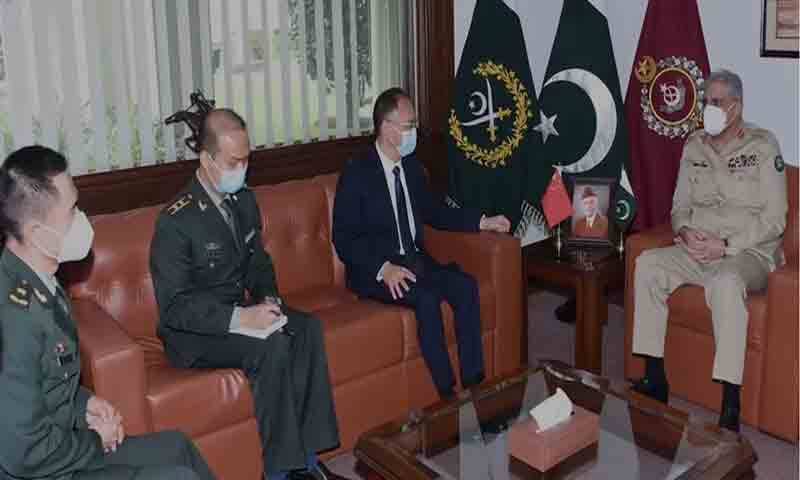 Chinese envoy, defence attache call on COAS General Bajwa