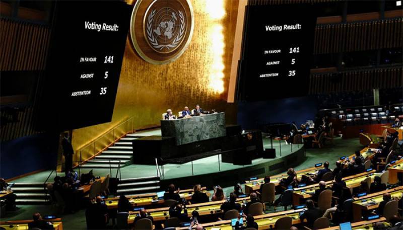 UNGA demands Russia withdraw from Ukraine; Pakistan, India and China abstains from vote