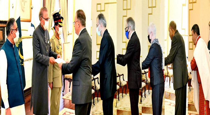 Envoys of USA, Turkiye and others present credentials to President Alvi