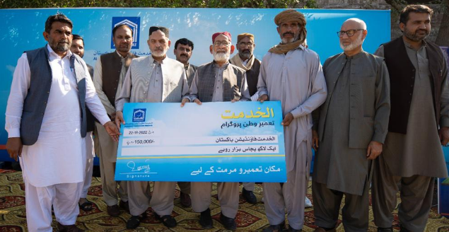 Alkhidmat Foundation construction of houses in flood-affected areas