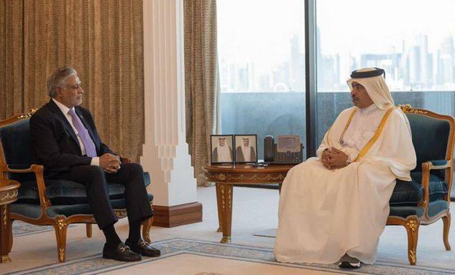 Ishaq Dar, Qatari counterpart discuss avenues to enhance cooperation