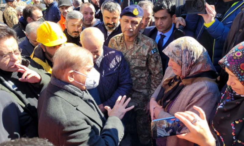PM Shehbaz visits Turkiye's quake-hit areas, vows maximum support to victims