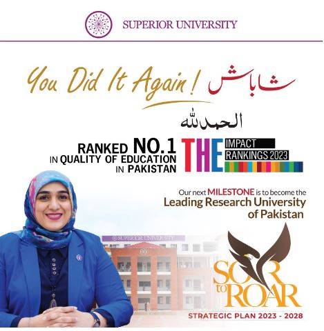 Pakistan’s top university in quality education: The journey of Superior University’s global recognition Introduction: 