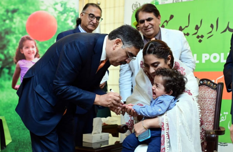 PM Kakar launches countrywide polio eradication campaign