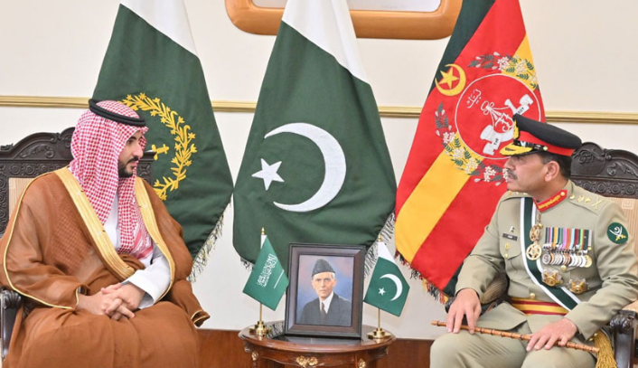 COAS Gen Asim Munir, Saudi defense minister discuss bilateral cooperation