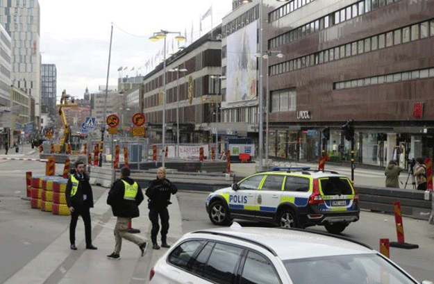 Truck crashes into crowd in Stockholm, leaves 3 dead